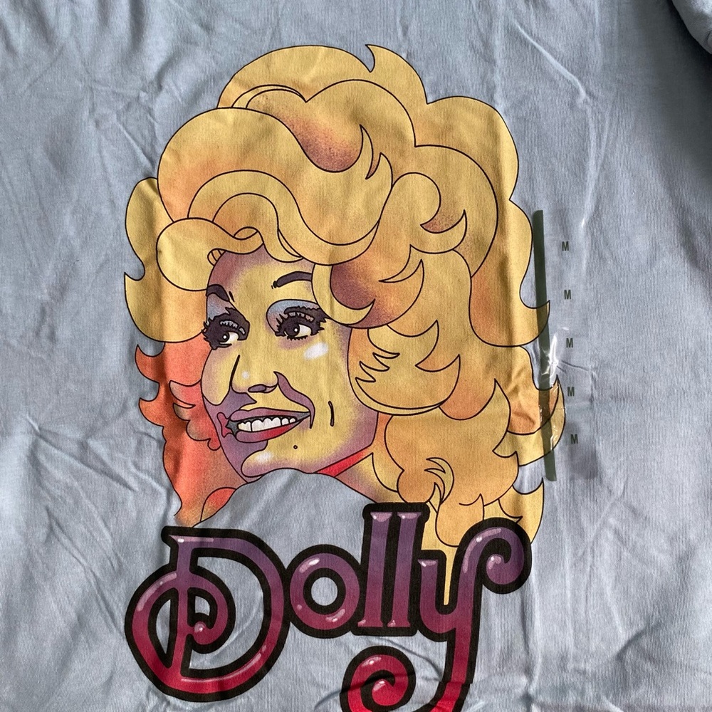 Dolly Parton T-shirt Baby Blue Band Music Tee - Picture 4 of 5